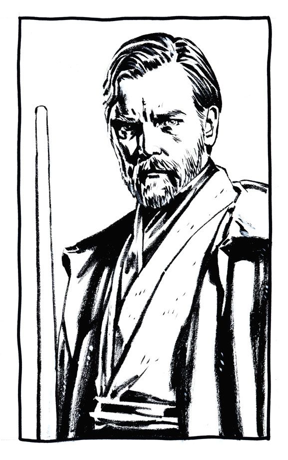 obi wan coloring page