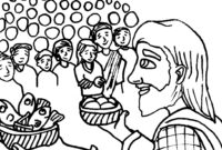 feeding the 5000 coloring page