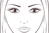 woman face coloring page