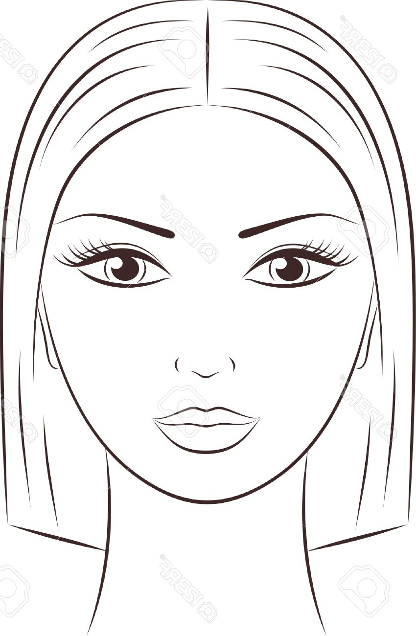 woman face coloring page