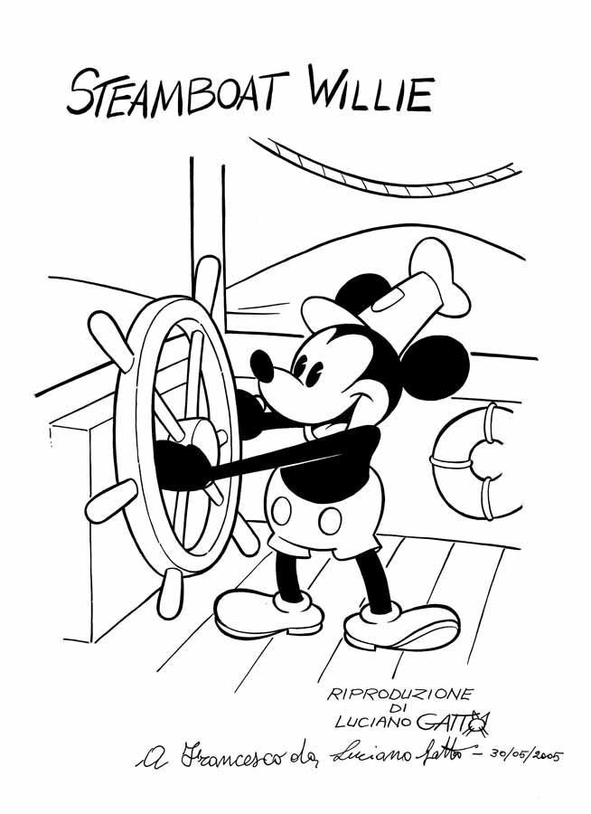 steamboat willie coloring page