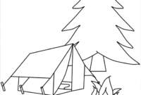 preschool camping coloring pages