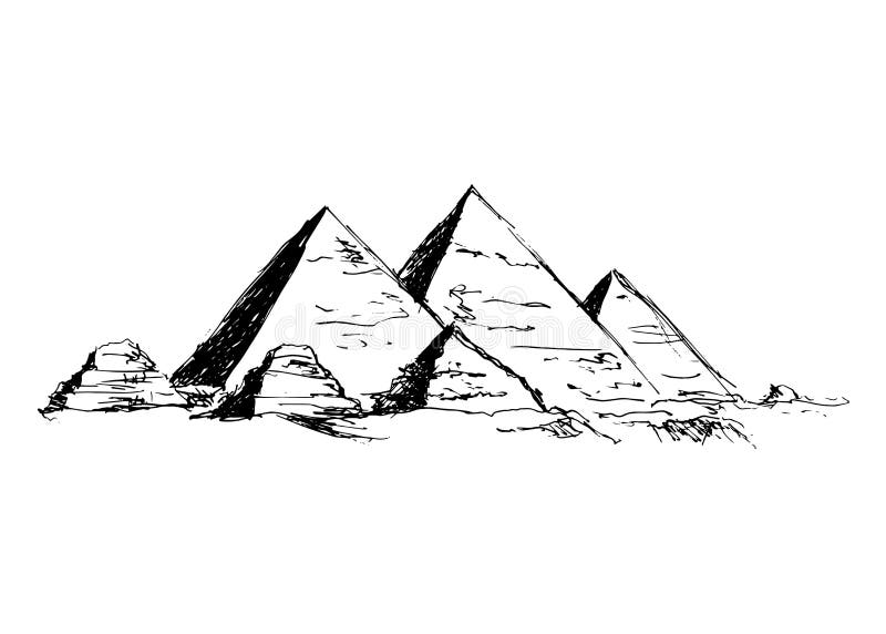 ägyptische pyramiden zeichnen