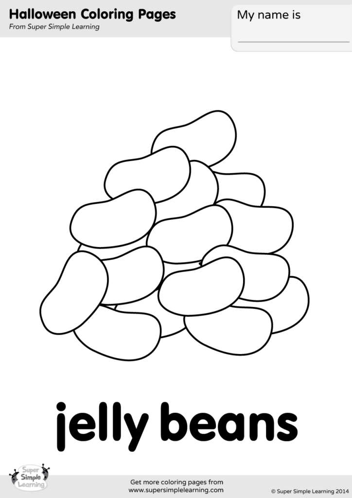 jelly beans coloring page