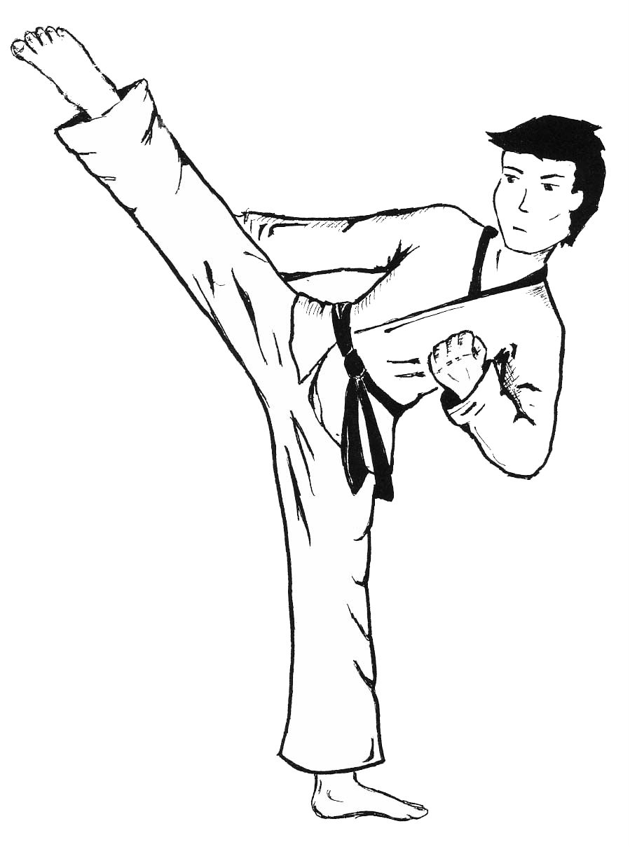 karate coloring page