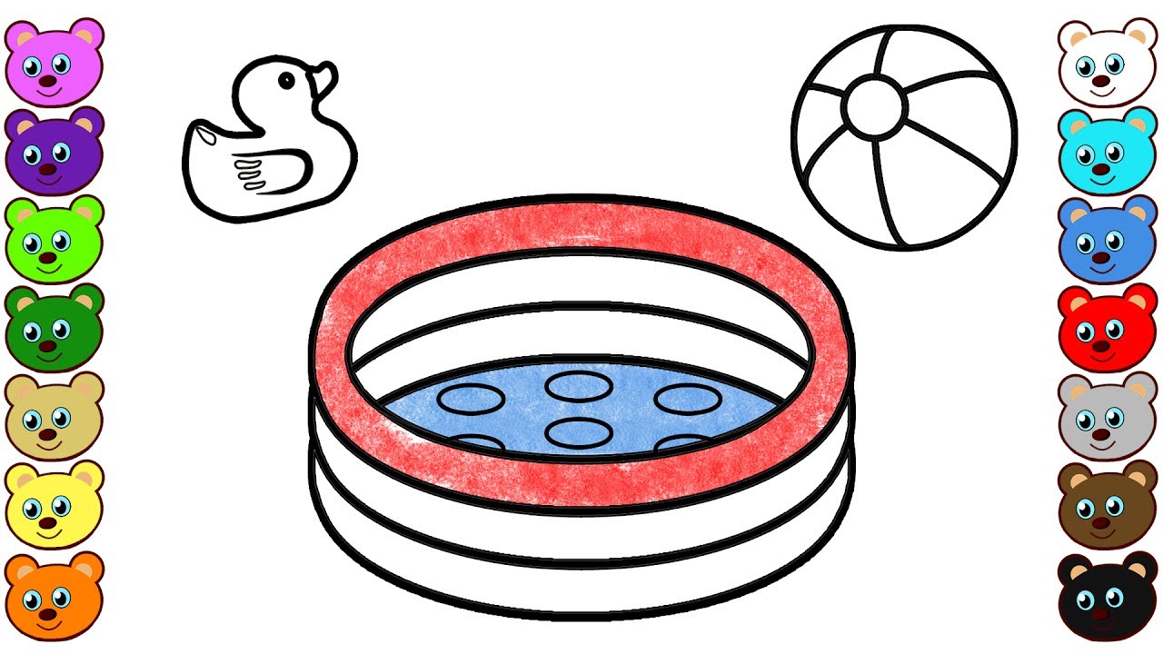 pool float coloring page