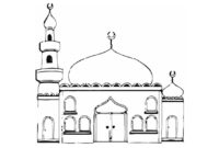 masjid coloring page