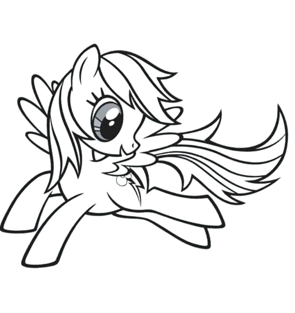 my little pony coloring pages rainbow dash