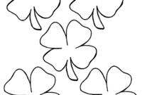 four leaf clover coloring pages printable