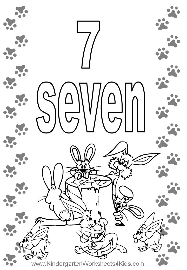 number 7 coloring pages