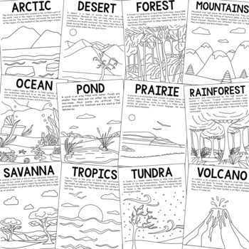 biomes coloring pages pdf