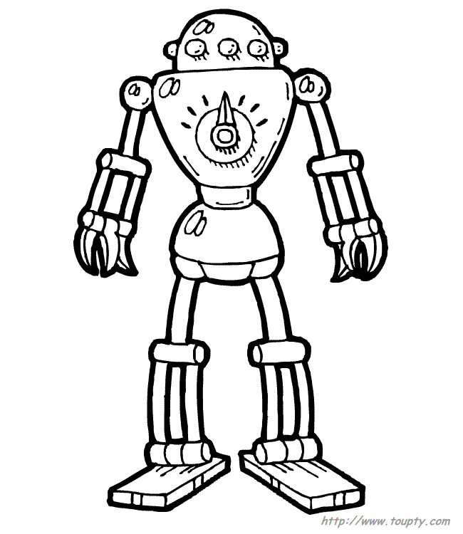 coloriage magique robot