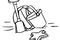 beach items coloring pages