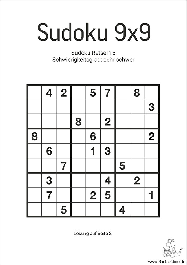 sudoku drucken schwer