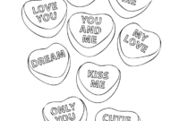 candy heart coloring pages