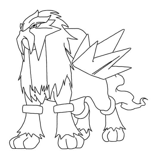 entei coloring page