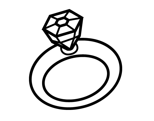 Wedding ring coloring page - Coloringcrew.com