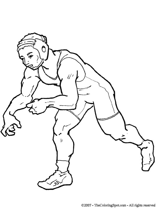 wrestler coloring pages