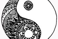 yin yang coloring page