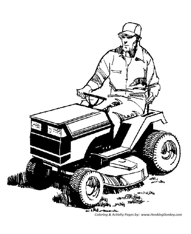 Lawn Mower Coloring Pages - Coloring Home