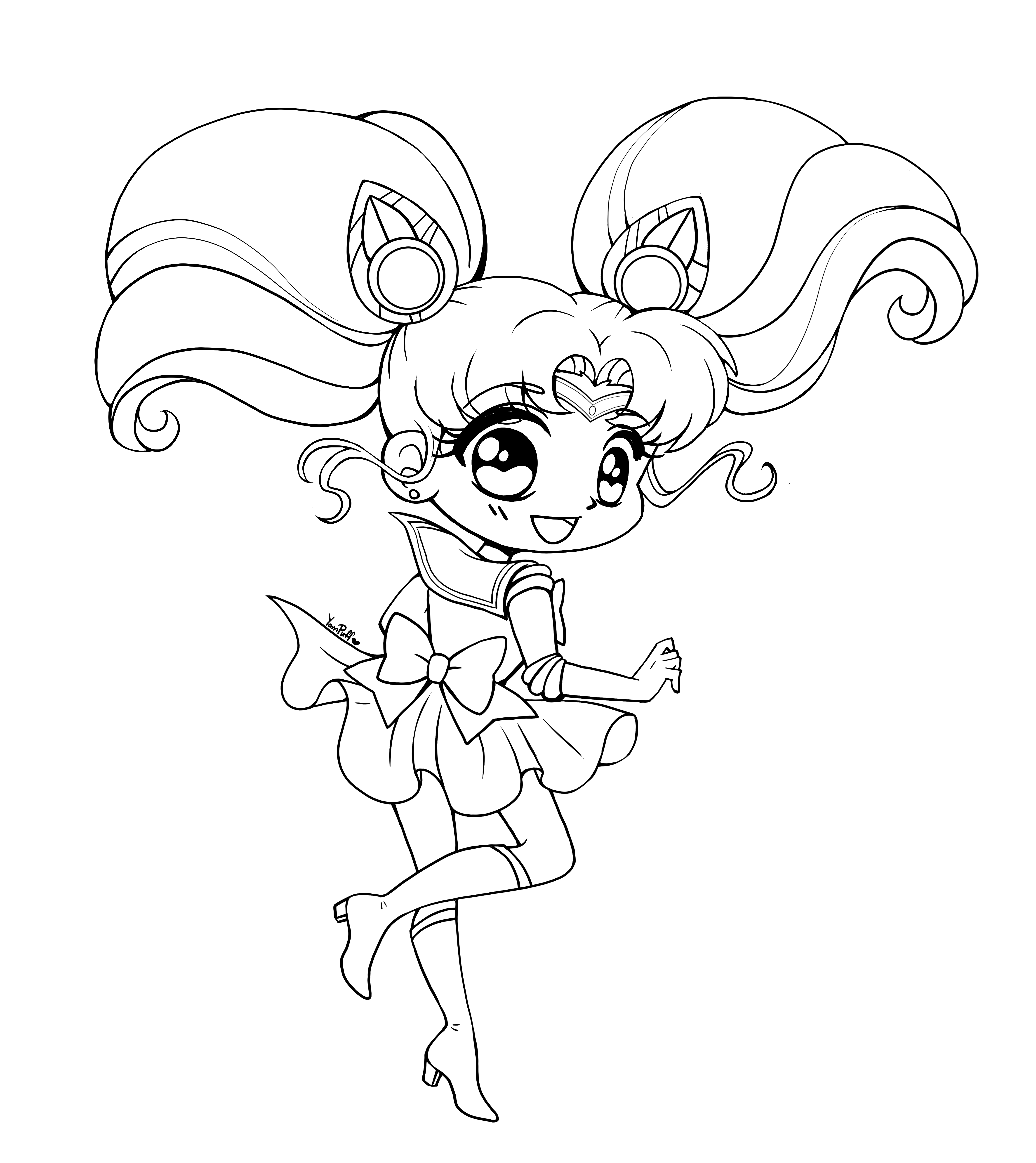 chibi sailor moon coloring pages