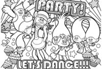 trolls world tour coloring page