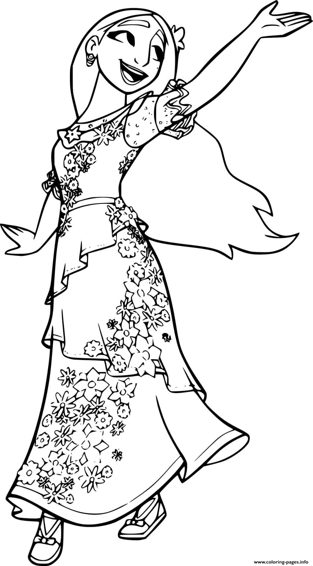 coloring pages encanto isabela