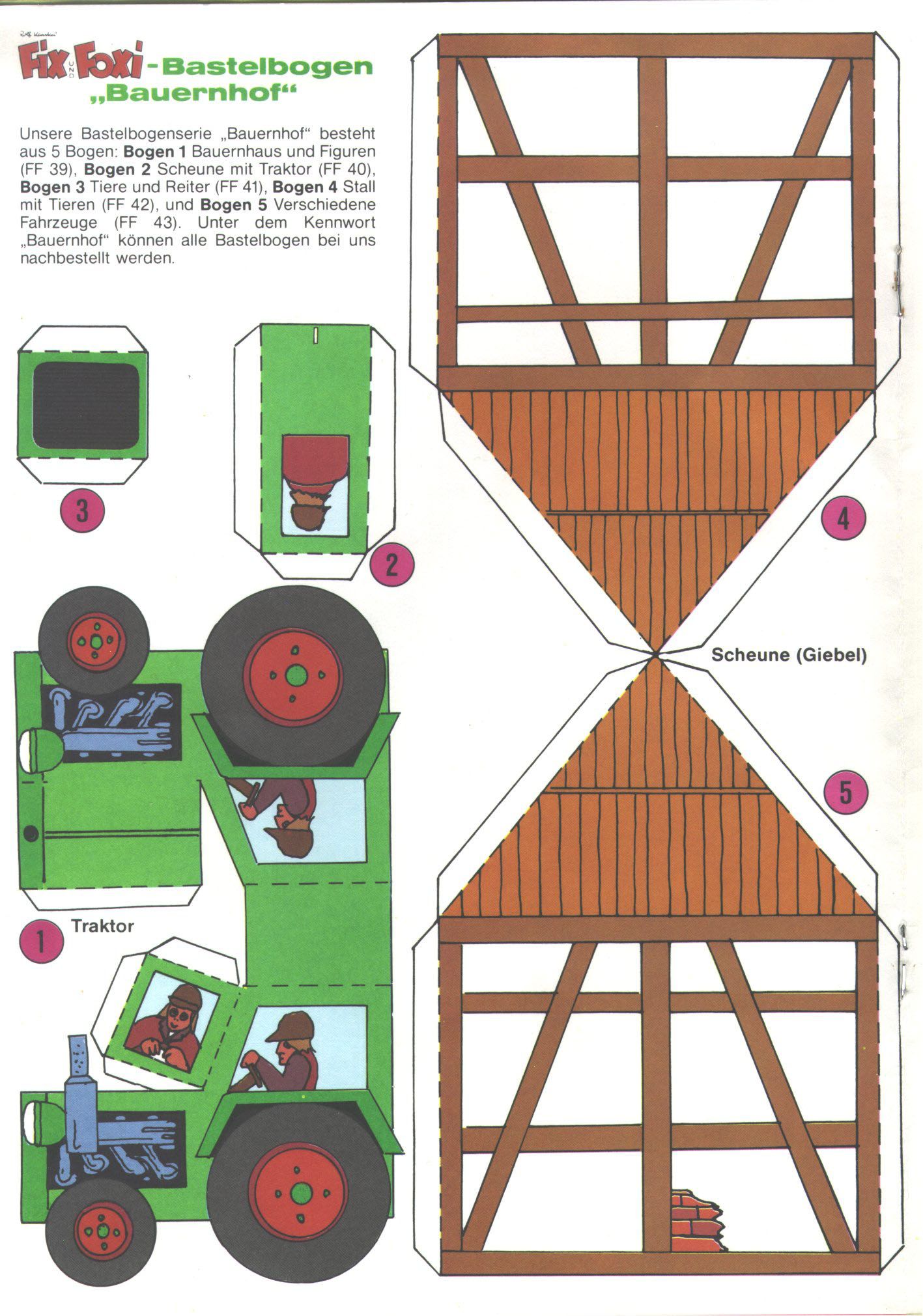 bastelvorlagen traktor