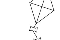 kite coloring page printable