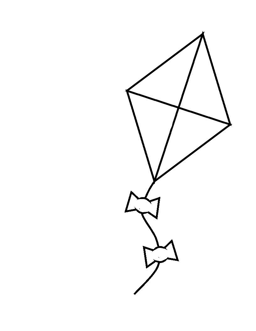 kite coloring page printable