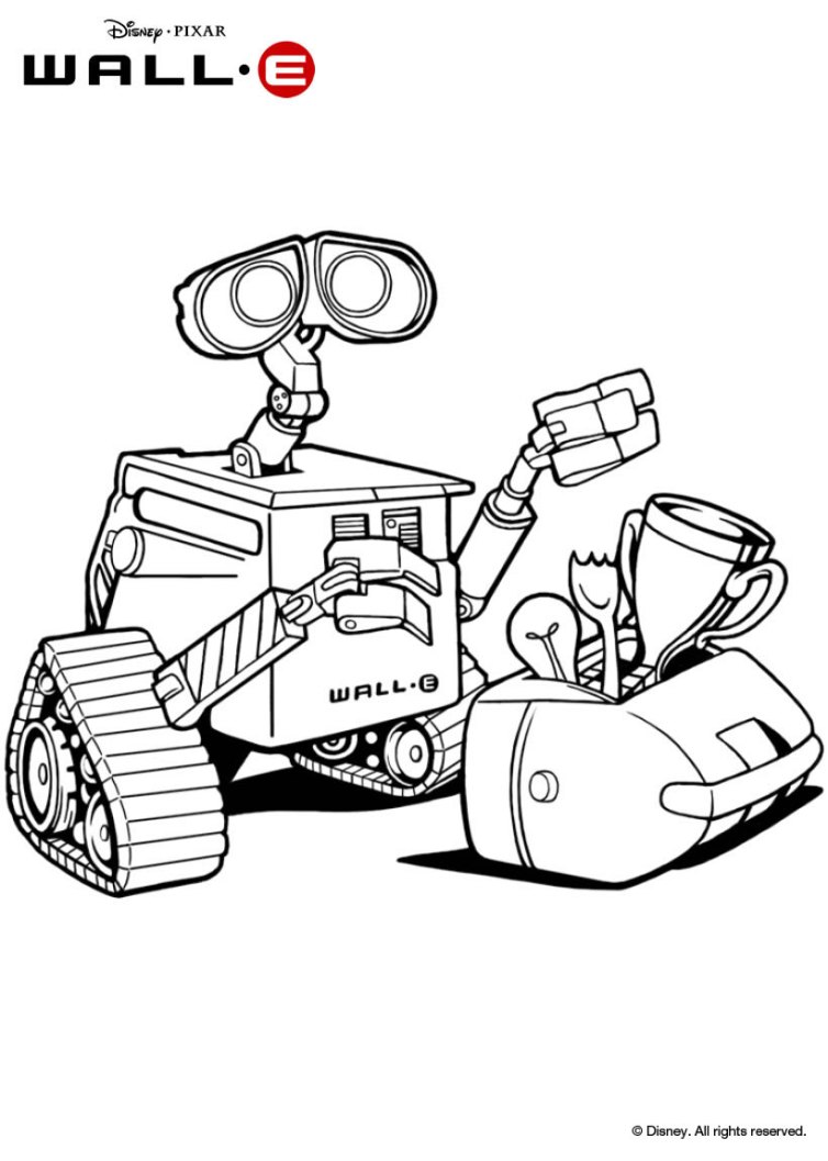 wall e coloring pages