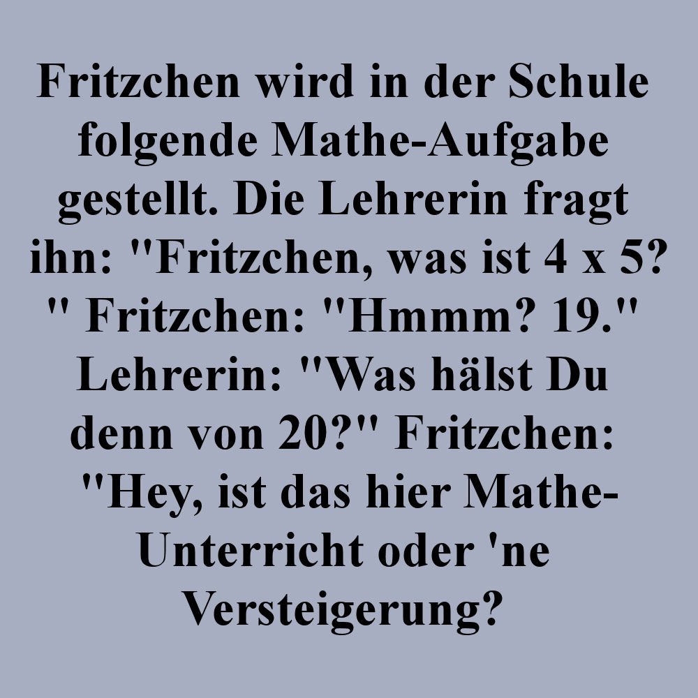 witz mit fritzchen