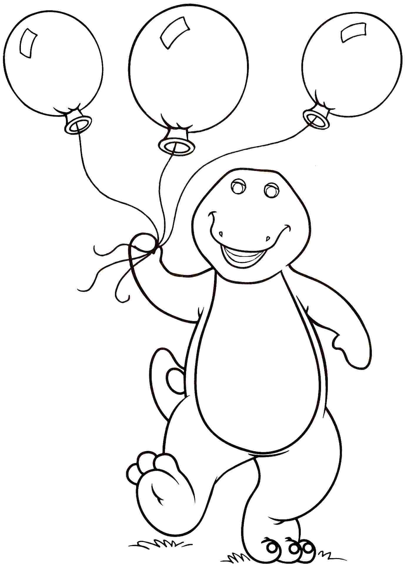 barney coloring pages