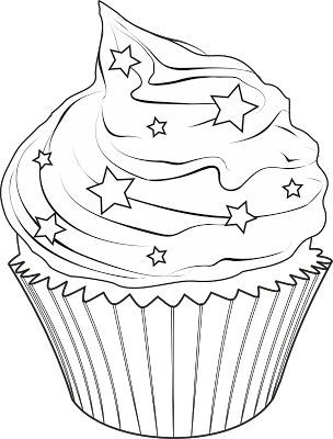 ausmalbild cupcake