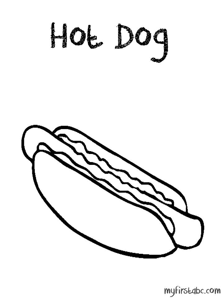 hotdog coloring pages