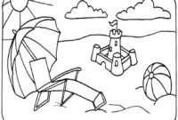 beach chair coloring page