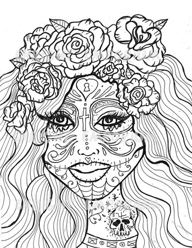 coloring pages for day of the dead