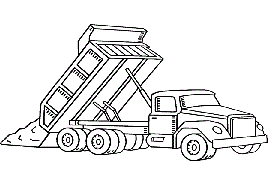 free dump truck coloring pages