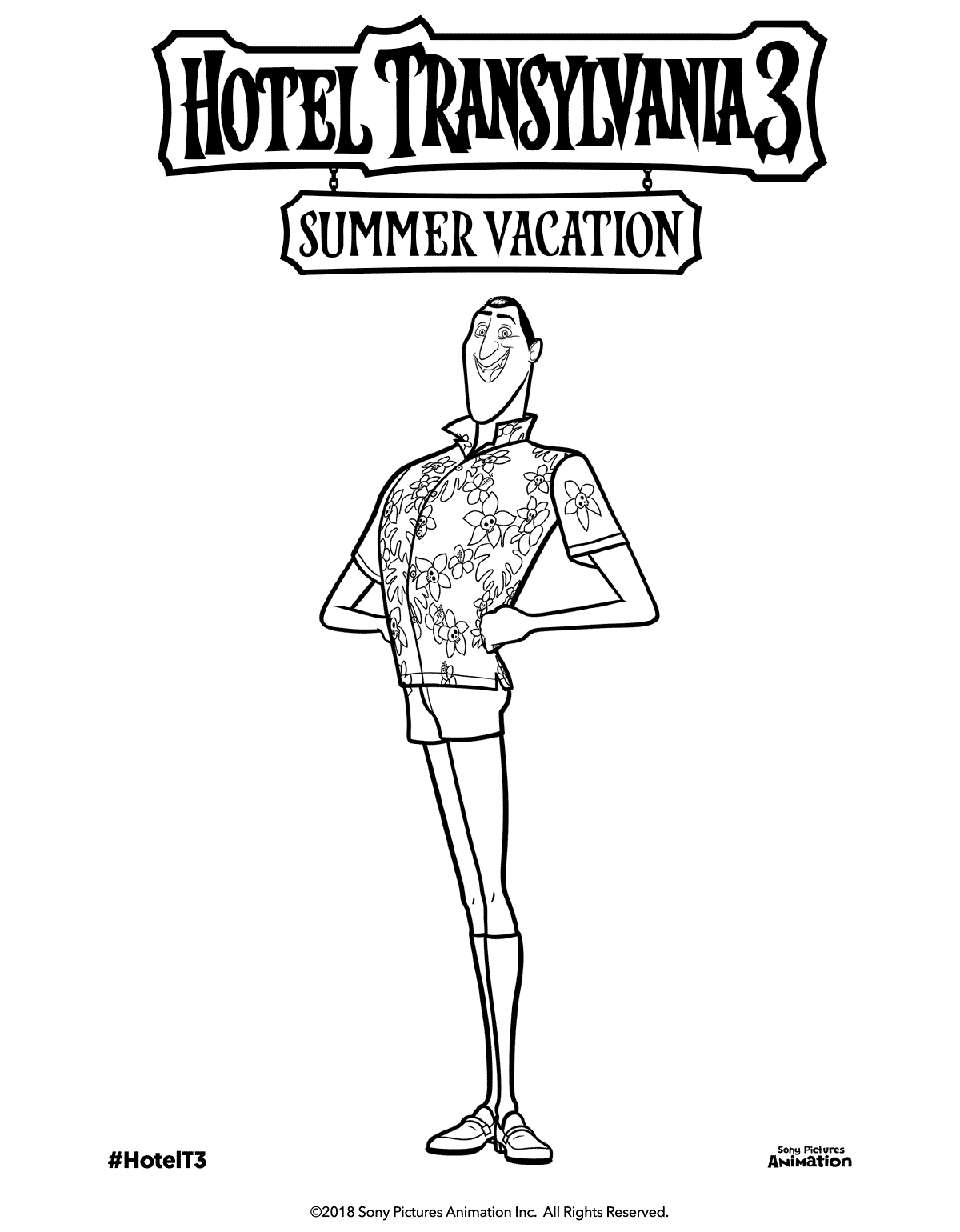 Free Printable Hotel Transylvania 3 Coloring Pages