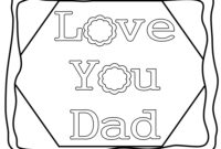 i love dad coloring page