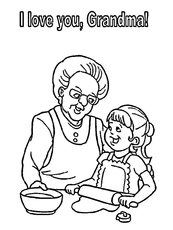 grandmother coloring pages