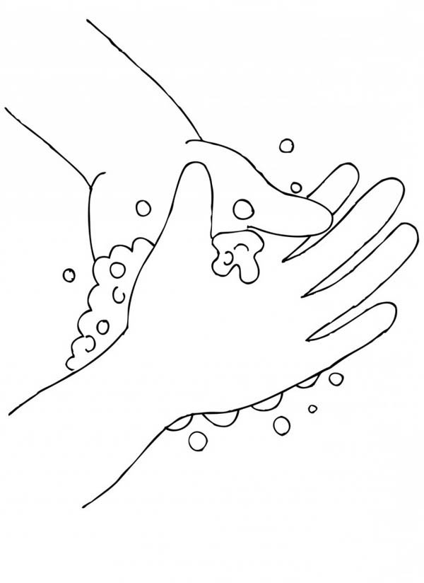 wash your hands coloring page