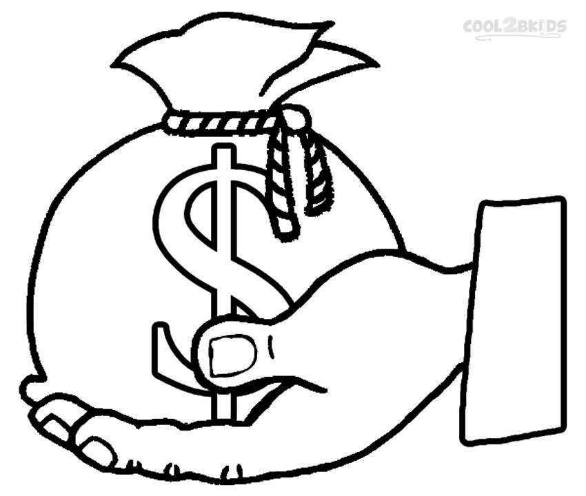 coloring pages money