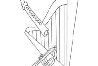 musical instrument coloring pages