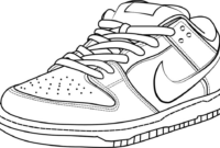 nike shoe coloring page