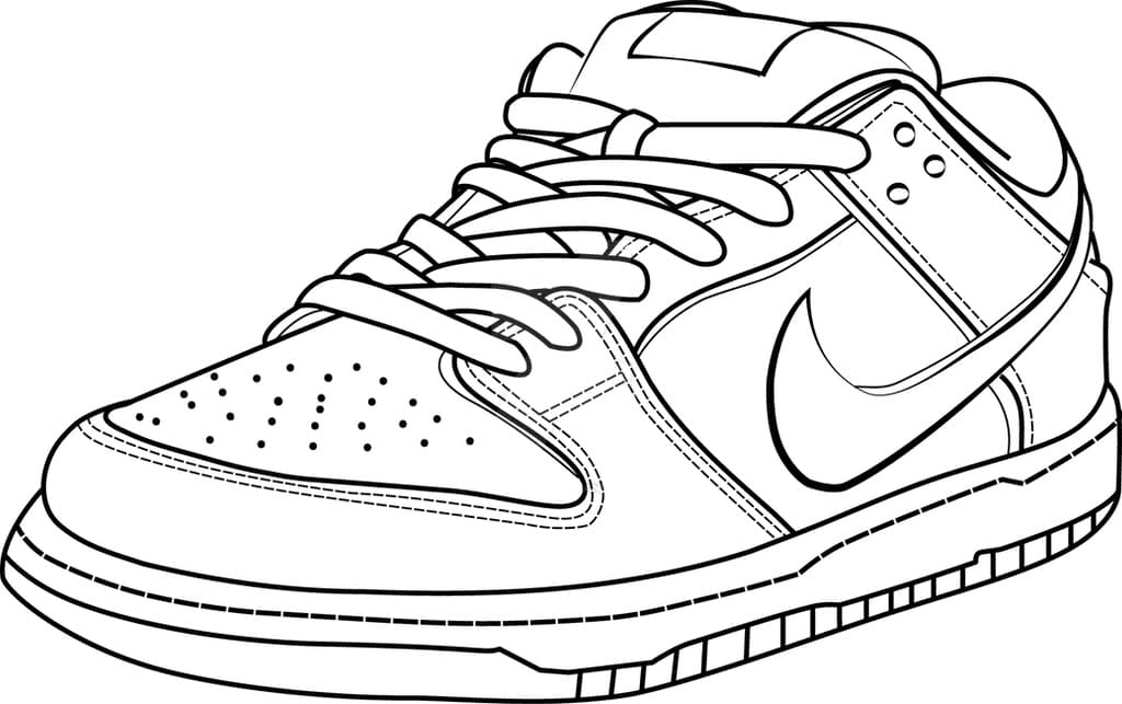 nike shoe coloring page