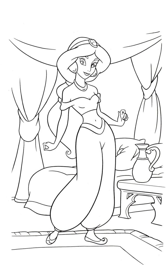 jasmine printable coloring pages