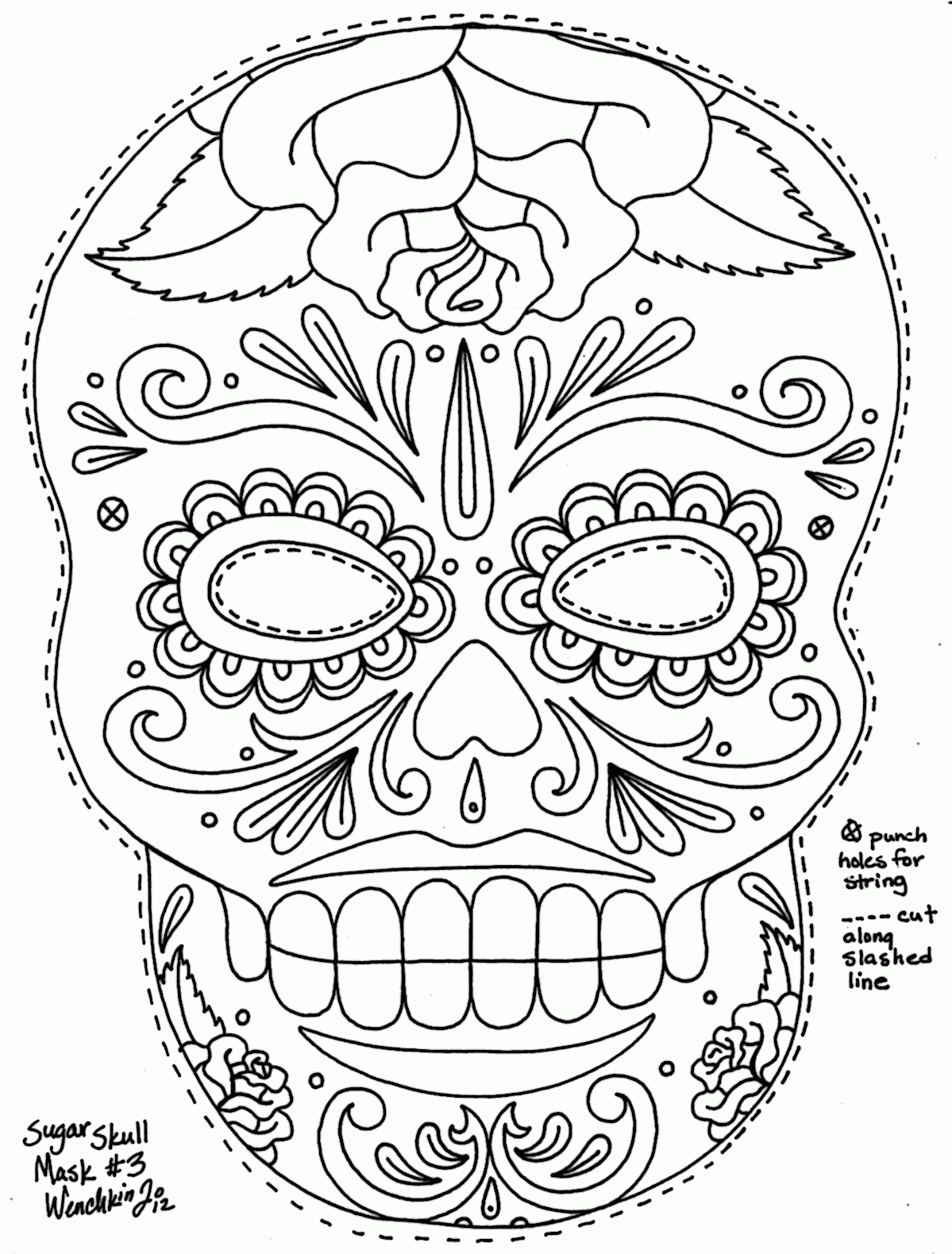 the day of the dead coloring pages