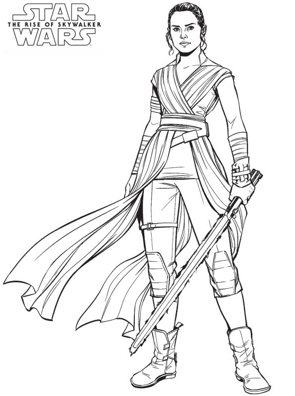 star wars rey coloring pages