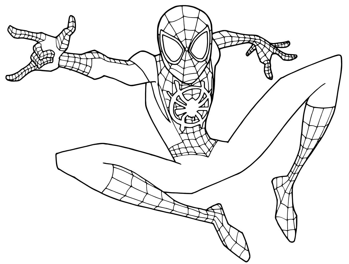 spider verse coloring page